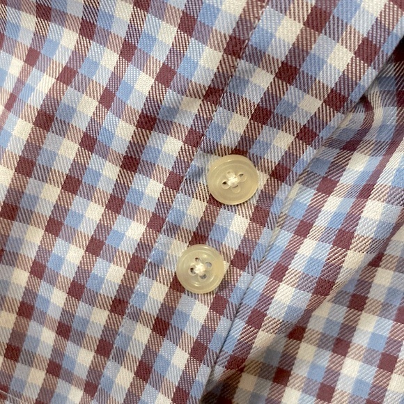 🌞Club Room Regular fit 💯cotton plaid dress men’s dress shirt l/s 17.5(36/37) - Picture 11 of 11